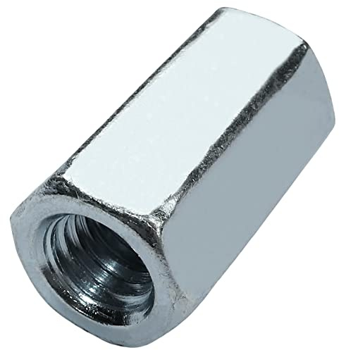 AERZETIX - C58232 - Satz von 10 Verbindungsmuttern distanzmuttern sechskant länglichen M8x24 mm - verlängerungsmutter langmuttern mit metrischem gewinde - aus verzinktem stahl