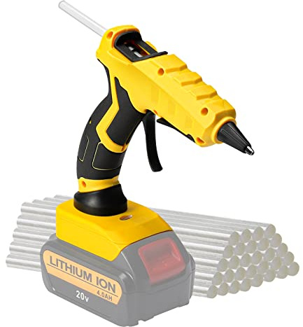 Cordless Hot Glue Gun for DeWalt, Handheld Glue Gun Compatible with DeWalt 18/20V Max Li-ion Battery, 30s Quick Preheat, for Arts & Crafts & DIY with 30 0.28 Glue Sticks (Tool Only)