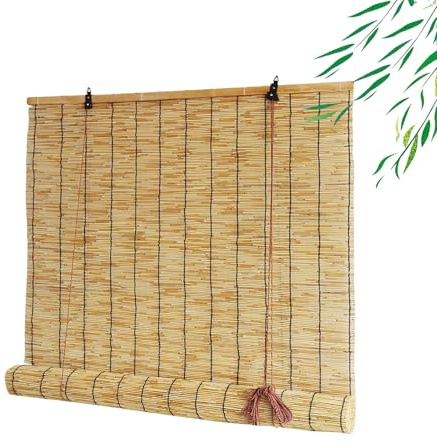 Rideau De Roseau Avec Levage, Imperméable Store En Bambou Exterieur, Store Occultant Enrouleur Confidentialité 50x60 60x90 70x80 80x100 90x120 100x150 110x160 120x180 130x200 140x220 150x250 160x300 (