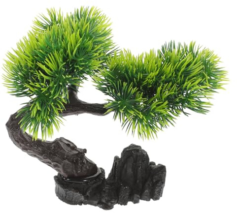 Hohopeti Plante Artificielle Aquarium Plastique Ornement Réaliste pour Poissons Accessoires de Décor pour Terrarium Odeur, Vert