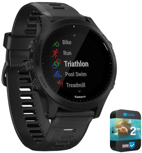 Garmin 010-02063-00 Forerunner 945 Reloj deportivo GPS (negro) con paquete de protección mejorada CPS de 2 años
