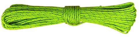 Dyneema Corde verte réfléchissante ultra légère de 2 mm de diamètre | Charge de rupture de 200 kg | Corde de guidage pour tente | Convient pour la voile, le canot, le yachting, la croisière, la course