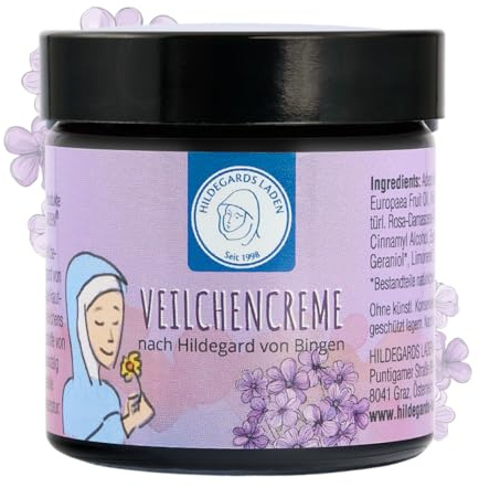 Crema de violetas | según Hildegard von Bingen | 100% natural | Crema nutritiva 50 ml | fiel al original