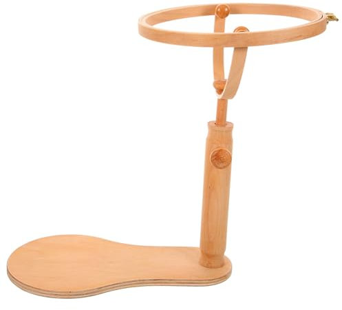 Tofficu Stickständer Aus Massivholz Verstellbarer Kreuzstich Schreibtischständer 21cm Drehbarer Holzrahmenhalter Für Kleine Stickereien Komfortabel Und Belastungsarm Für Handarbeitsfreunde