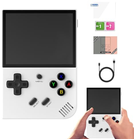 Generic RG35XX Plus - Console di gioco portatile, ricaricabile, open source, Ips, retrò, console di gioco Wifi con batteria di grande capacità, lettore di giochi per donne, bambini, ragazze, adulti