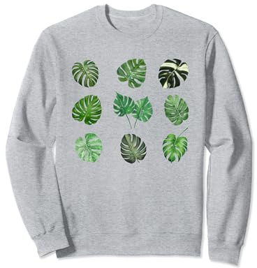 Boho Monstera Deliciosa Plant Swiss Cheese Indoor Plant Sweatshirt