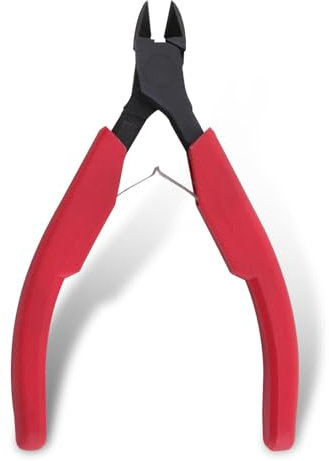 LEONTOOL Micro tagliafili per elettronica, mini tagliafili di precisione da 4 pollici, tronchesi laterali caricate a molla, piccole tronchesi per cavi, tagliacavi a zip, taglierine per colata per