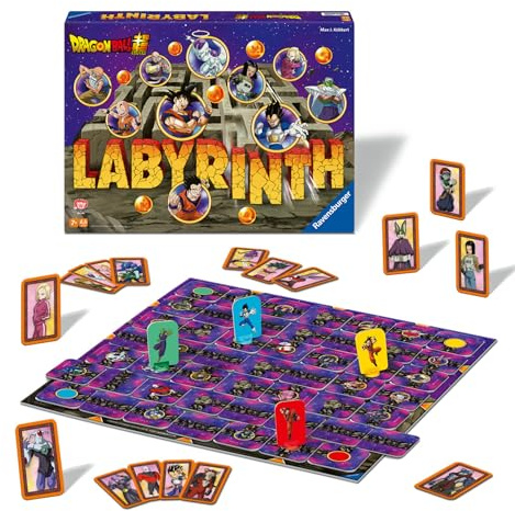 Ravensburger Brettspiel Dragon Ball Labyrinth - Spiel ab 7 Jahre | Gesellschaftsspiel für 2-4 Spieler, Spiele-Klassiker mit Dragon Ball-Charakteren, Geschenk für Jungen und Mädchen