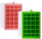 2pk Silicone Ice Cube Trays - Flexible Ice Cube Moulds with Non-Spill Lids, 24 Cubes per Tray, Ice Cube Moulds Set, Ice Molds Silicone, Ice Cube Maker Perfect for Whisky, Cocktails & Cold Drinks