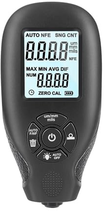 Spessimetro Vernice, 0-2000UM Ad alta precisione Retroilluminazione Digitale LCD Automobile Misuratore di Spessore della Pellicola Auto Vernice di Rivestimento Tester di Spessore Calibro Strumenti(Noi