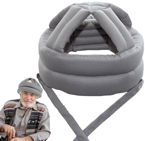 Casco Protector para Ancianos espesos Transpirables Anti -otoño Casco de Seguridad Suave de protección de la Cabeza Ajustable para Caminar por la jardinería doméstica