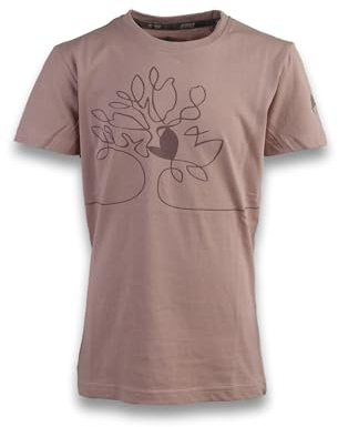 ANDE Flickor Gaia T-shirt – andningsbar t-shirt för utomhusaktiviteter, Malva, 10 år