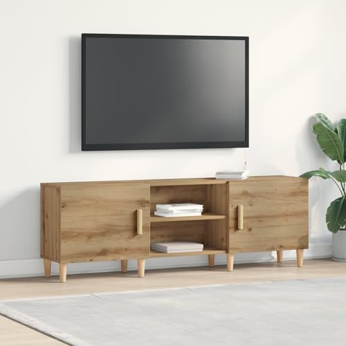 RMIHSJG TV-Schrank aus Artisan Eiche - tv möbel HiFi Rack wohnzimmerschrank Sideboard tv 150x30x50 cm - Hergestellt aus Holzwerkstoffen