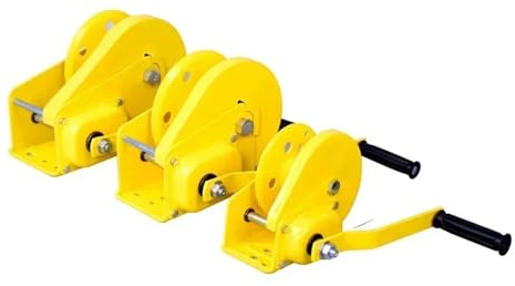 KONGMM Enrollacables, Cabrestante Manual de 1200 Libras y 10 m con Cable de Acero, grúa de tracción Manual, cabrestante, cabrestante portátil pequeño con autobloqueo bidireccional