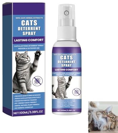 GNAUMORE Spray Anti Arañazos para Gatos Sofá,Protector Sofa Gato Arañazo,Spray de Entrenamiento para Gatos,Espray Antiarañazos,Ideal para Uso Indoor y Outdoor con Cat y Gatitos,60ml