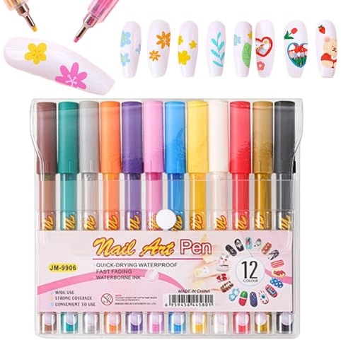 Nagellack-Stifte für Kinder – professionelle, schnell trocknende Nagelmalstifte – zum Üben für professionelle Zuhause, Party, Mädchen, Frauen, Teenager, Mütter, Urlaub, Winter