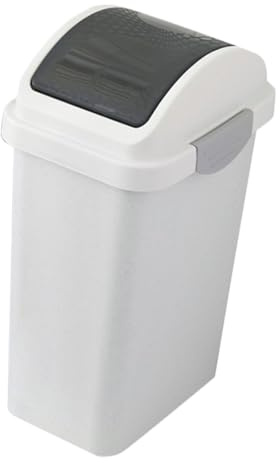 SHINEOFI Pattumiera a ribalta in plastica con coperchio cestino per rifiuti da cucina e bagno contenitore ispessito per uso domestico per soggiorno e ufficio