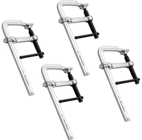 POWERTEC Heavy Duty 6 F Style Bar Clamps, 2-5/8 Throat, 480 lb Clamping Force – Woodworking, Cabinetry, Welding & Workshop Use, 4 Pack (72338-P2)
