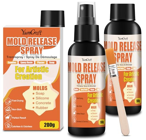 Spray Démoulage Silicone 200ml Résine Bougie Plâtre Savon Démoulage Facile