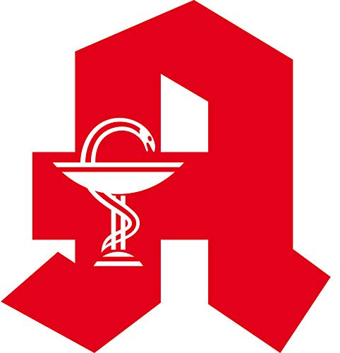 Aufkleber Tattoo A 50cm rot mit Aeskulap Stab Natter Apotheke Symbol Zeichen Logo Deko Folie