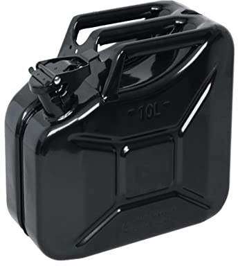 Benzinkanister/Benzinkanister/Dieselbehälter, Metall, 10 l, Schwarz