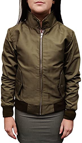 mazeys Damer klassiska Harrington jackor, Oliv, 44 SE