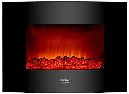 Cecotec 5365 - Chimenea electrica Decorativa de Pared Ready Warm 2200 Curved Flames