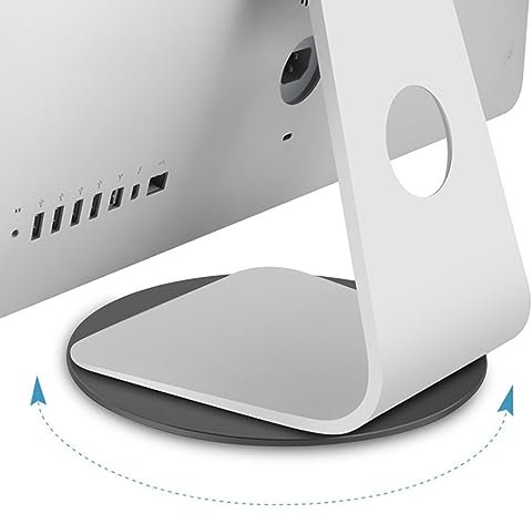 Base Girevole per Monitor e TV, Supporto Rotante 360° in Alluminio, per Computer e iMac