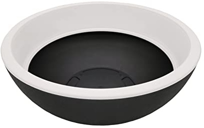 Airfresh4you Pflanzschale, Wasser Brunnen aus Kunststoff Rund / Ø 40 cm (Anthrazit)