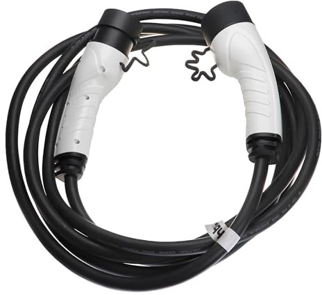 vhbw Ladekabel Typ 2 zu Typ 2 kompatibel mit BMW 3er Serie, 545e, 530e, 520e, 330e Elektroauto, 3-phasig, 16 A, 11 kW, 5 m