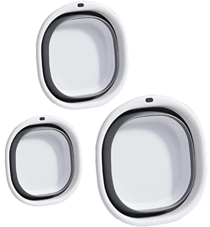 Halatua Vasca per Biancheria Pieghevole - Vasca per Lavare i Piatti Portatile | Vaschetta Pieghevole per Lavare i Piatti, Campeggio, Escursionismo, Pesca, 3 Diverse Misure salvaspazio