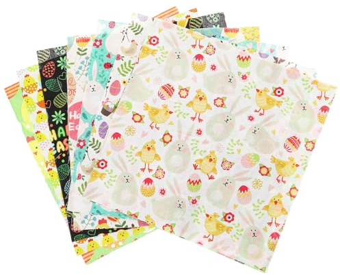 Osterdeko-patchworkstoff Aus Baumwolle Bastelstoffpaket Quiltstoff für Osterprojekte