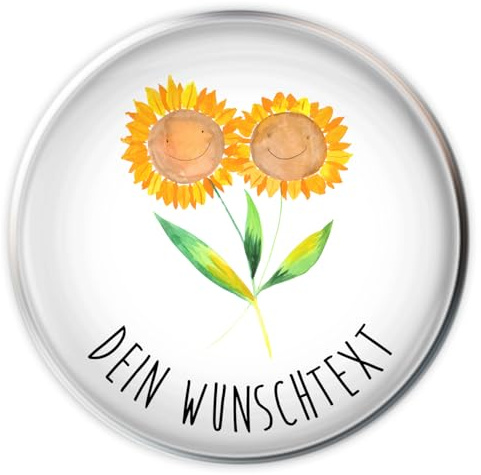 Mr. & Mrs. Panda Waschbeckenstöpsel selbst gestalten Blume Sonnenblume - Personalisierte Geschenke, Garten, Zusammen, Waschbecken Stöpsel mit Namen, Best Friends, Personalisierter Abflussstöpsel