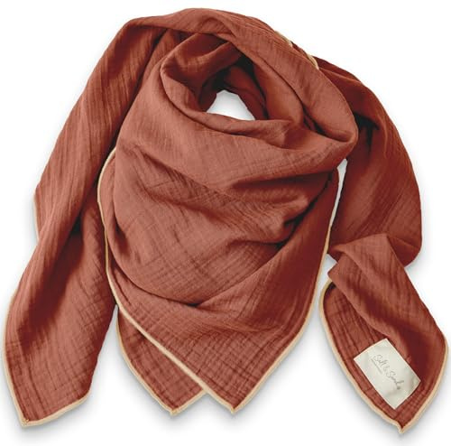 Salt & Sand Musselin Tuch Damen PREMIUM QUALITÄT/Schals & Tücher für Damen/Halstuch Damen/Musselin Schal Damen/Musselintuch Damen/Halstuch - ÖKO-TEX 100 - besonders hautfreundlich