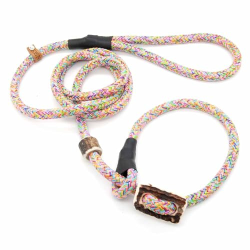 Retriever-Leine/Moxonleine Sporty-Style | robuste Hundeleine aus Tau mit Klemme & Halsbandfunktion | 10mm – Ultra stark & wetterfest für Powerhunde | Training, Alltag & Dummyarbeit