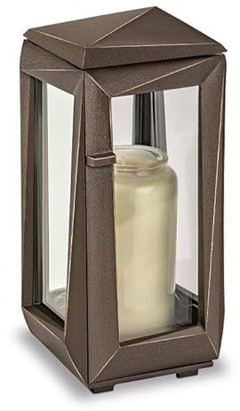 legendURN Modern Grave Lantern Bronze in Several Colors | Modern Grave Lantern Bronze in Several Colors
