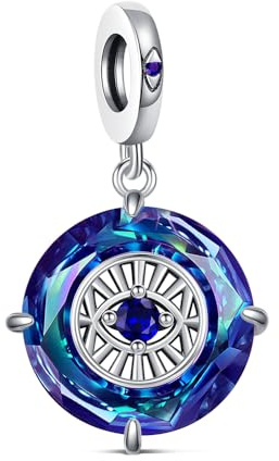 KEQ Ciondolo Charm Donna Famiglia Amicizia Amore 925 Argento Sterling 5A Zirconia Braccialetto Perla Pendente per Braccialetti e Collane Europei Regalo per Donne, Herz, Argento, No