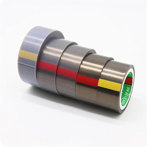 VDLLQYN, Cinta aislante de alta temperatura - 0,08 mm de grosor, 13-20 mm de ancho, adhesiva de PTFE for máquinas selladoras al vacío e industrias eléctricas - Rollo de 10 metros ，Cinta aislante(13mm)