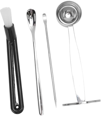 Premium Coffee Tamper Spoon & Stirring Spoon Kit with Dual Head, Brush, for Anytime