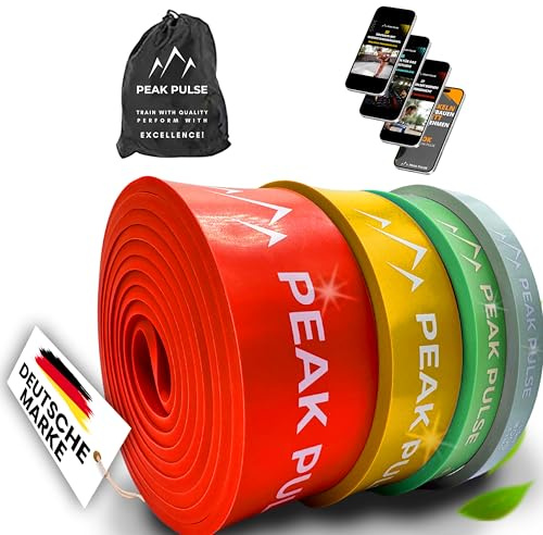 PEAK PULSE Klimmzugbänder Widerstandsbänder [Reißfest & Langlebig] Pull Up Bands Klimmzughilfe Resistance Bands für Calisthenics
