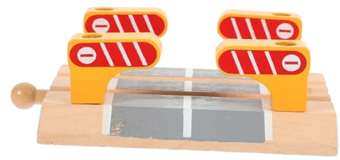 Milisten Railway Train Road Block Model DIY Playing Railing Barrier for Creative Railway Scenarios Educational Train Track Accessory Fun and Safe Design for Playtime