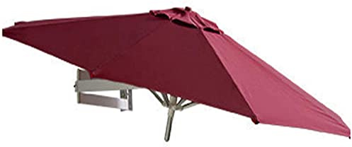 CLSDRZC Parasols parasols muraux Parasol, Parapluie de parterres de Soleil Pliable incliable, 7 Pieds 220 cm extérieur, côtes en Aluminium