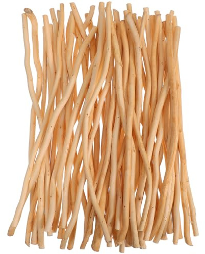 GOOHOCHY 50 Stück Naturholzstäbe Glatt Bastelstäbe Holzstäbe für DIY Handwerk Dekoration Makramee Äste Zubehör für Wand Hochzeitsdeko