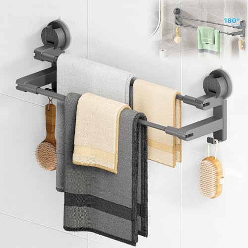 COCASES Handtuchhalter ohne Bohren Saugnapf Bad Handtuchstange für Duschwand ohne Kleben