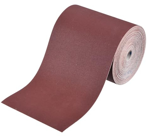 Rebower 600 Grit Sandpaper Roll 4 Inch 32.8 Feet Alumina Sand Paper Red | Emery Cloth Roll for Metal Wood Craft Furniture Automotive Polishing Repair DIY Projects
