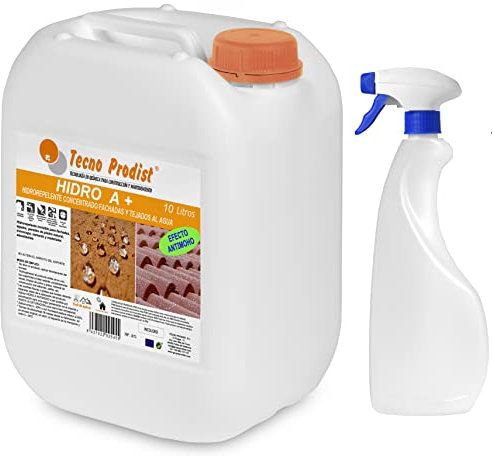 Tecno Prodist HIDRO A + (10 L) Impermeabilizzante idrorepellente - trasparente, non altera il supporto - guaina liquida per terrazze, facciate, tetti, piastrelle, cemento, pietra