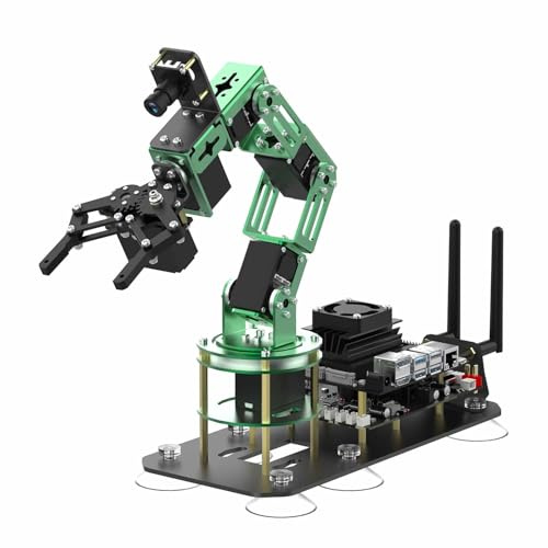 Yahboom 6DOF Robotic Arm for Raspberry Pi 5 ROS2,3D AI Vision Camera | Desktop Collaboration, Developed Python Programming for Mechanical Engineer(Standard without Nano)