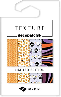 Décopatch TD873C 4 Bogen Décopatch Papier 30x40cm Texture Flowers