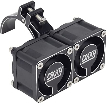 DKKY RC Motor Cooling Fan Heatsink 21000 RPM with 47-51mm Adjustable Mount for 1717 4985 Motors ARRMA Infraction Felony Limitless and Axial, Black