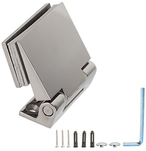 Bisagra de Acero Inoxidable para Puerta de Vidrio, Inclinada de Un Solo Lado, para 8-12mm de Espesor, Accesorio para Hogar, Baño y Ducha